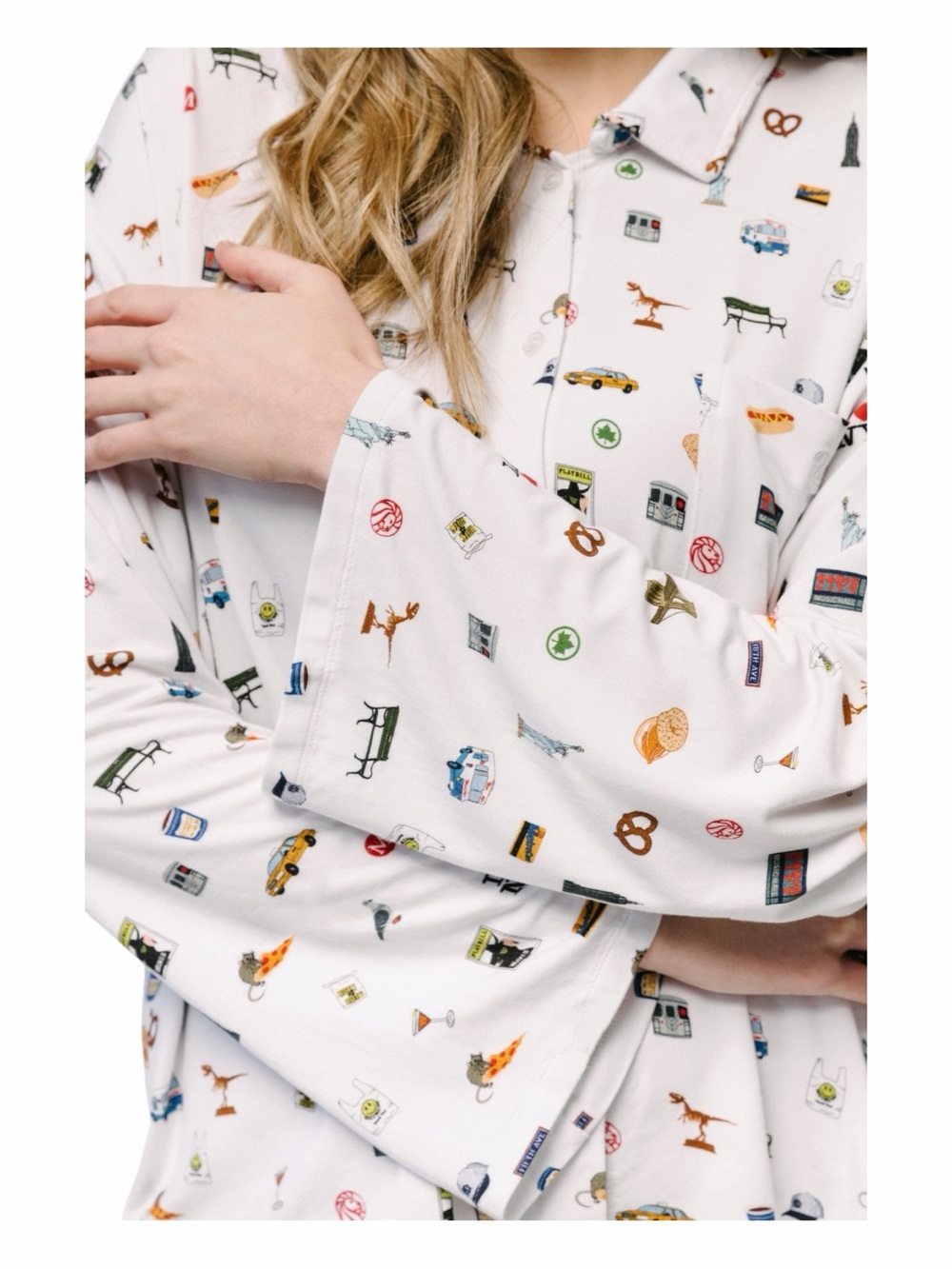 NWT! PJs by PJ “THE NYC PAJAMA” SHIRT. Size XS/S.
